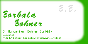 borbala bohner business card