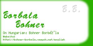 borbala bohner business card